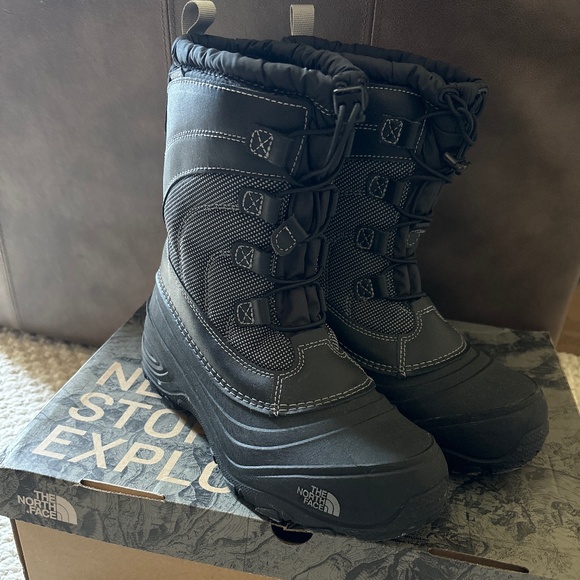 ❄️ The North Face Youth Winter Boots -size 6 - Picture 1 of 8